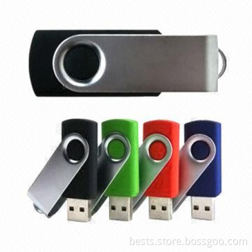 Swivel USB Flash Drive with 512MB to 32GB Capacity, Customized Logos are Accepted